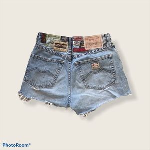 Chevignon Denim Booty Shorts 29” Waist Distressed